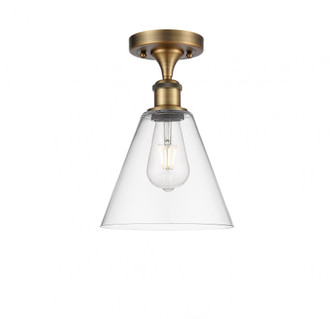 Berkshire - 1 Light - 8 inch - Brushed Brass - Semi-Flush Mount (3442|516-1C-BB-GBC-82-LED)