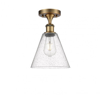 Berkshire - 1 Light - 8 inch - Brushed Brass - Semi-Flush Mount (3442|516-1C-BB-GBC-84)