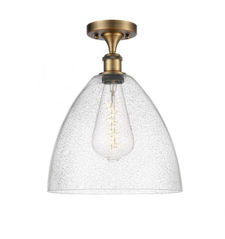 Bristol - 1 Light - 12 inch - Brushed Brass - Semi-Flush Mount (3442|516-1C-BB-GBD-124)