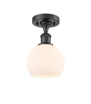 Athens - 1 Light - 6 inch - Matte Black - Semi-Flush Mount (3442|516-1C-BK-G121-6-LED)