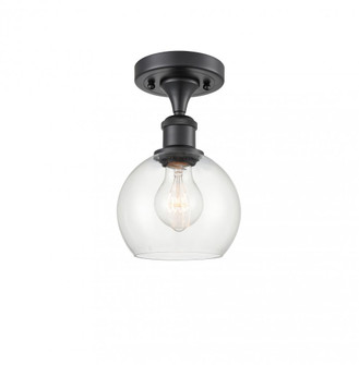 Athens - 1 Light - 6 inch - Matte Black - Semi-Flush Mount (3442|516-1C-BK-G122-6)