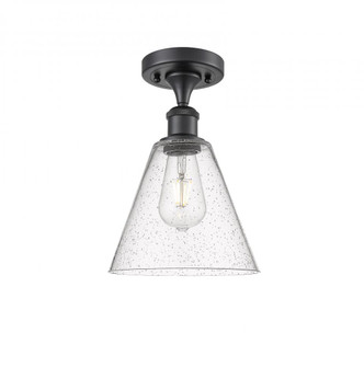 Berkshire - 1 Light - 8 inch - Matte Black - Semi-Flush Mount (3442|516-1C-BK-GBC-84)