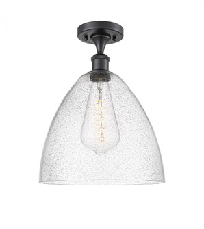 Bristol - 1 Light - 12 inch - Matte Black - Semi-Flush Mount (3442|516-1C-BK-GBD-124)