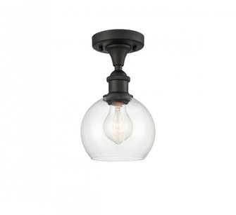 Athens - 1 Light - 6 inch - Oil Rubbed Bronze - Semi-Flush Mount (3442|516-1C-OB-G122-6)