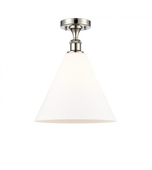 Berkshire - 1 Light - 12 inch - Polished Nickel - Semi-Flush Mount (3442|516-1C-PN-GBC-121-LED)