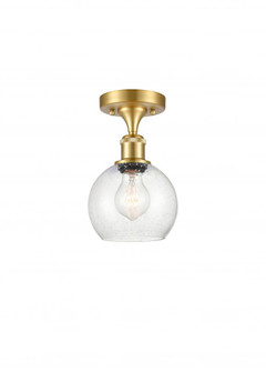 Athens - 1 Light - 6 inch - Satin Gold - Semi-Flush Mount (3442|516-1C-SG-G124-6-LED)