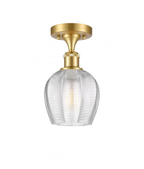 Norfolk - 1 Light - 6 inch - Satin Gold - Semi-Flush Mount (3442|516-1C-SG-G462-6-LED)