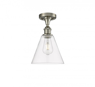Berkshire - 1 Light - 8 inch - Brushed Satin Nickel - Semi-Flush Mount (3442|516-1C-SN-GBC-82-LED)