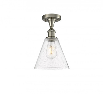 Berkshire - 1 Light - 8 inch - Brushed Satin Nickel - Semi-Flush Mount (3442|516-1C-SN-GBC-84)