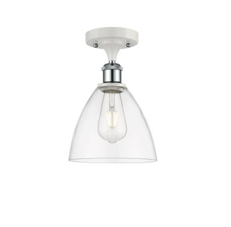 Bristol - 1 Light - 8 inch - White Polished Chrome - Semi-Flush Mount (3442|516-1C-WPC-GBD-752-LED)