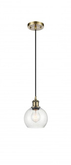 Athens - 1 Light - 6 inch - Antique Brass - Cord hung - Mini Pendant (3442|516-1P-AB-G124-6-LED)