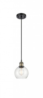 Athens - 1 Light - 6 inch - Black Antique Brass - Cord hung - Mini Pendant (3442|516-1P-BAB-G124-6)