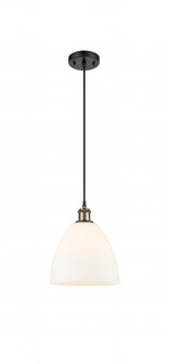 Bristol - 1 Light - 9 inch - Black Antique Brass - Cord hung - Mini Pendant (3442|516-1P-BAB-GBD-91-LED)