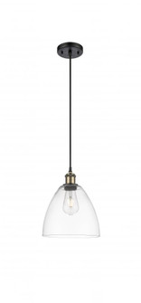 Bristol - 1 Light - 9 inch - Black Antique Brass - Cord hung - Mini Pendant (3442|516-1P-BAB-GBD-92-LED)