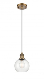 Athens - 1 Light - 6 inch - Brushed Brass - Cord hung - Mini Pendant (3442|516-1P-BB-G122-6-LED)