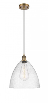 Bristol - 1 Light - 12 inch - Brushed Brass - Cord hung - Mini Pendant (3442|516-1P-BB-GBD-124)