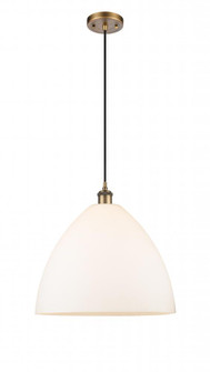Bristol - 1 Light - 16 inch - Brushed Brass - Cord hung - Pendant (3442|516-1P-BB-GBD-161-LED)