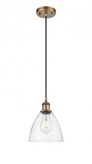Bristol - 1 Light - 8 inch - Brushed Brass - Cord hung - Mini Pendant (3442|516-1P-BB-GBD-752-LED)