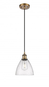 Bristol - 1 Light - 8 inch - Brushed Brass - Cord hung - Mini Pendant (3442|516-1P-BB-GBD-754)
