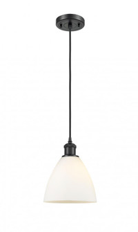 Bristol - 1 Light - 8 inch - Matte Black - Cord hung - Mini Pendant (3442|516-1P-BK-GBD-751-LED)