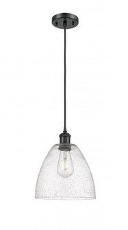 Bristol - 1 Light - 9 inch - Matte Black - Cord hung - Mini Pendant (3442|516-1P-BK-GBD-94-LED)