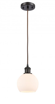 Athens - 1 Light - 6 inch - Oil Rubbed Bronze - Cord hung - Mini Pendant (3442|516-1P-OB-G121-6)