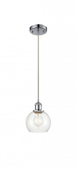 Athens - 1 Light - 6 inch - Polished Chrome - Cord hung - Mini Pendant (3442|516-1P-PC-G122-6-LED)