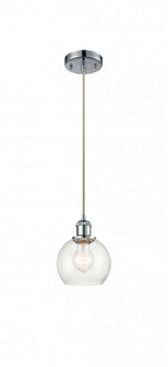 Athens - 1 Light - 6 inch - Polished Chrome - Cord hung - Mini Pendant (3442|516-1P-PC-G124-6-LED)