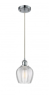 Norfolk - 1 Light - 6 inch - Polished Chrome - Cord hung - Mini Pendant (3442|516-1P-PC-G462-6)