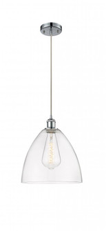 Bristol - 1 Light - 12 inch - Polished Chrome - Cord hung - Mini Pendant (3442|516-1P-PC-GBD-122-LED)