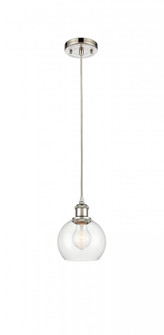 Athens - 1 Light - 6 inch - Polished Nickel - Cord hung - Mini Pendant (3442|516-1P-PN-G122-6-LED)