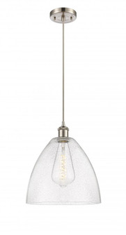 Bristol - 1 Light - 12 inch - Brushed Satin Nickel - Cord hung - Mini Pendant (3442|516-1P-SN-GBD-124-LED)