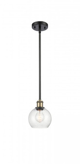 Athens - 1 Light - 6 inch - Black Antique Brass - Mini Pendant (3442|516-1S-BAB-G124-6-LED)
