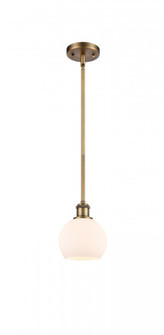 Athens - 1 Light - 6 inch - Brushed Brass - Mini Pendant (3442|516-1S-BB-G121-6)