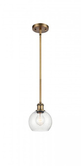 Athens - 1 Light - 6 inch - Brushed Brass - Mini Pendant (3442|516-1S-BB-G124-6-LED)