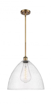 Bristol - 1 Light - 16 inch - Brushed Brass - Pendant (3442|516-1S-BB-GBD-164-LED)