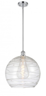 Athens Deco Swirl - 1 Light - 14 inch - Polished Chrome - Pendant (3442|516-1S-PC-G1213-14-LED)