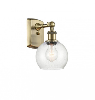 Athens - 1 Light - 6 inch - Antique Brass - Sconce (3442|516-1W-AB-G124-6-LED)