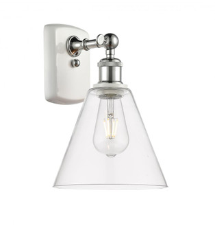 Berkshire - 1 Light - 8 inch - White Polished Chrome - Sconce (3442|516-1W-WPC-GBC-82)