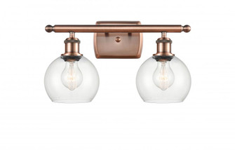 Athens - 2 Light - 16 inch - Antique Copper - Bath Vanity Light (3442|516-2W-AC-G122-6)