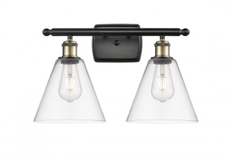 Berkshire - 2 Light - 18 inch - Black Antique Brass - Bath Vanity Light (3442|516-2W-BAB-GBC-82-LED)