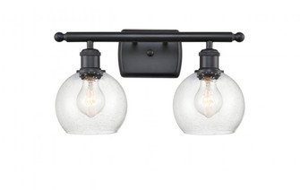 Athens - 2 Light - 16 inch - Matte Black - Bath Vanity Light (3442|516-2W-BK-G124-6-LED)