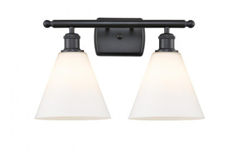 Berkshire - 2 Light - 18 inch - Matte Black - Bath Vanity Light (3442|516-2W-BK-GBC-81-LED)