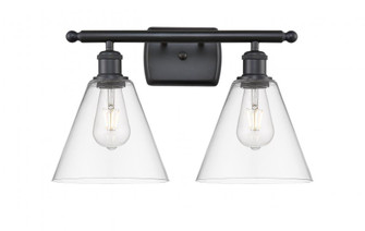 Berkshire - 2 Light - 18 inch - Matte Black - Bath Vanity Light (3442|516-2W-BK-GBC-82-LED)
