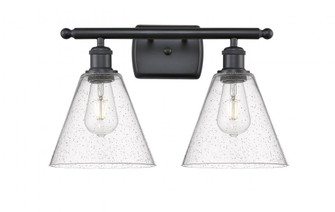 Berkshire - 2 Light - 18 inch - Matte Black - Bath Vanity Light (3442|516-2W-BK-GBC-84-LED)