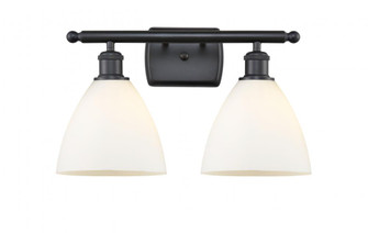 Bristol - 2 Light - 18 inch - Matte Black - Bath Vanity Light (3442|516-2W-BK-GBD-751-LED)