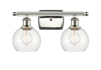 Athens - 2 Light - 16 inch - Polished Nickel - Bath Vanity Light (3442|516-2W-PN-G122-6-LED)