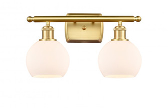 Athens - 2 Light - 16 inch - Satin Gold - Bath Vanity Light (3442|516-2W-SG-G121-6)