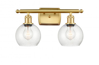 Athens - 2 Light - 16 inch - Satin Gold - Bath Vanity Light (3442|516-2W-SG-G124-6)