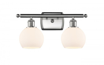 Athens - 2 Light - 16 inch - Brushed Satin Nickel - Bath Vanity Light (3442|516-2W-SN-G121-6)